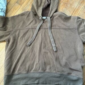 Flirtitude Brown Pullover Hoodie with Drawstrings‎